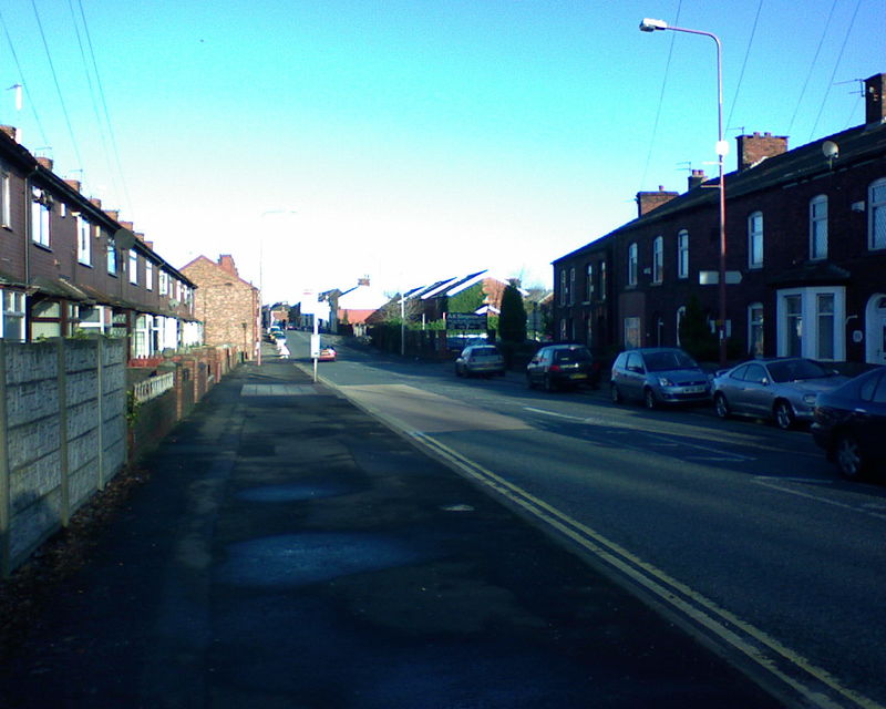 A bus stop, from what we go to work.