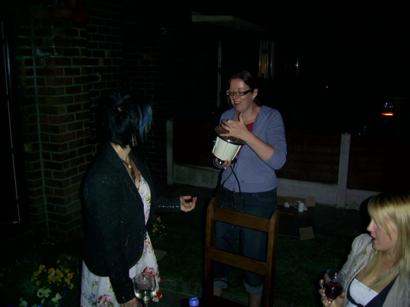 Michel and Sam and chokolate fountain