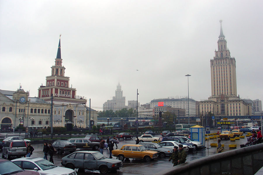 The square of three railway stations